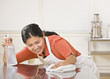 Woman Cleaning Counter