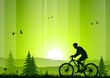 Mountain bike at sunset Mountain bike at sunset