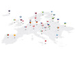 Europa Pins mit Flaggen