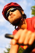 Man on mountain bike