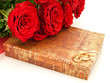 Red roses and gift