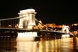 Chain bridge at night - Budapest, Hungary