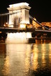 Chain bridge at night - Budapest, Hungary
