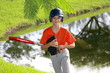 Little league baseball player