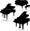 piano vector silhouettes piano vector silhouettes