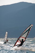 Windsurfers at the garda lake in Italy
