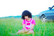 Little girl on picnic