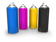CMYK spray cans