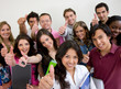 Group of young students
