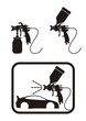 Spray gun. Vector illustration.