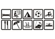 leisure pictograms set
