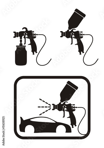 Vector: Spray gun. Vector illustration. Spray gun. Vector illustration.