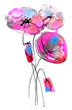 Abstract painted floral background