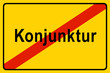 Symbolschild für die Konjunktur