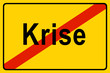 Symbolschild für die Wirtschaftskrise