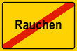 Symbolschild zum Thema Rauchen