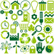 Collection of 32 ecological symbols