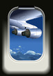 Vector view from a-380 airbus