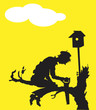 Persons on tree