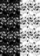 BlackWhite Floral Background