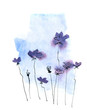 Abstract painted floral background