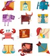 vector signs of zodiak