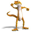 funny toon gecko