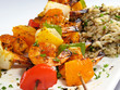Shrimp Kebabs & Rice