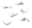 blank curl paper flying in wind blank curl paper flying in wind