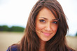 Closeup of a cute young girl smiling