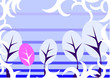 winter trees stripe