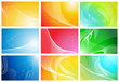 set of 9 abstract business cards