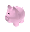 Illustration: Piggy bank style money box isolated on a white background Piggy bank style money box isolated on a white background