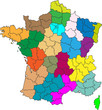 carte régions de france vectorielle