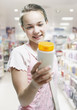 Girl shopping in store