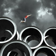 Long jumper on large cylinders