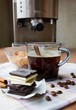 Photo: Cup of Coffee, Chocolate, Cane Sugar and Cinnamon Cup of Coffee, Chocolate, Cane Sugar and Cinnamon