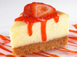 Photo: Cheesecake and Strawberry Sauce Cheesecake and Strawberry Sauce