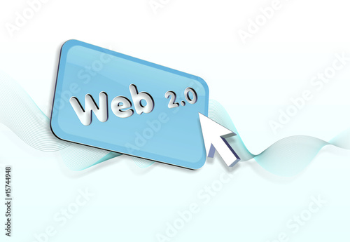 Illustration: web 2.0 button and pointer web 2.0 button and pointer