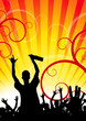 Happy people having fun at discotheque