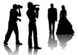 Photographers at a wedding