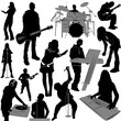 musician vector set