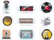 Vector radio icon set (white background) Vector radio icon set (white background)