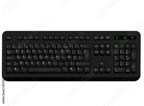 Illustration: Clavier AZERTY très détaillé (2) Clavier AZERTY très détaillé (2)