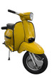 Vintage black and yellow scooter (path included) Vintage black and yellow scooter (path included)