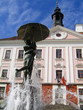 Tartu town hall and kissing students fountain Tartu town hall and kissing students fountain
