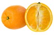 Fresh oranges isolated on white background