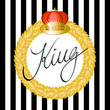 King-Lorbeerkranz mit Krone