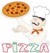 Chef with the pizza