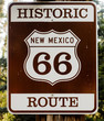 Historic route  66 road sign for Nex Mexico
